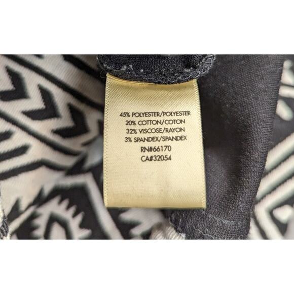 Anthropologie Porridge Size 2 Pencil Sheath Dress Black Aztec Print Str… - Picture 9 of 11